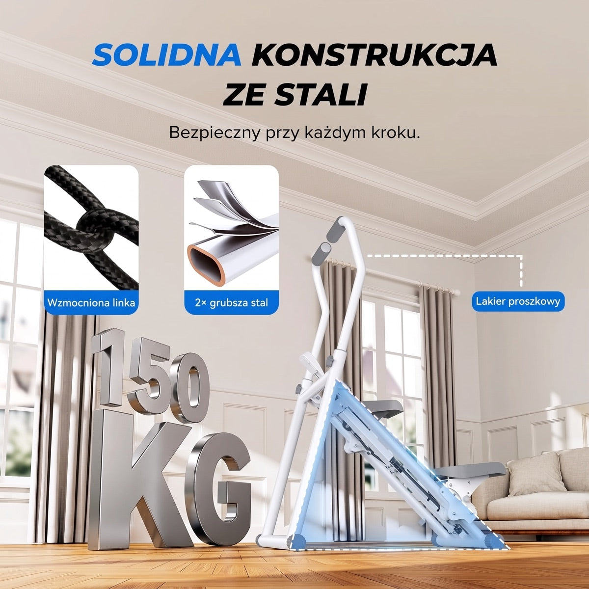 Stalowa konstrukcja STEPI z udźwigiem do 150 kg